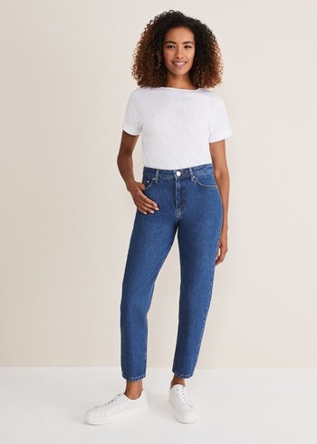 Phase Eight Prue Mom Trousers Wash/Blue Canada | SDUNZT-406